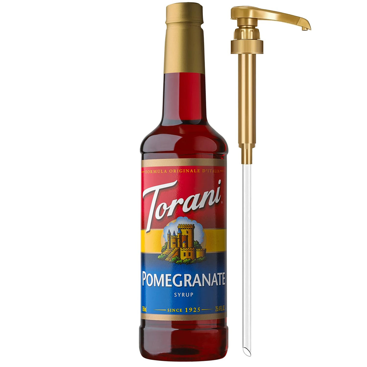 Torani Coffee Syrup, Vanilla Flavored Syrup for Drinks, Pump Included, 25.4 Fl Oz