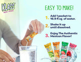 Klass Aguas Frescas Powdered Drink Mix | 44 Sugar Free Powder Packets | Flavors - Cucumber Limeade Pineapple Tangerine Strawberry Watermelon & Hibiscus Berries - Water Enhancer to Go!