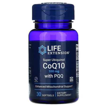 Life Extension, Super Ubiquinol CoQ10 100 mg, PQQ 10 mg, 30 Softgels - Supply Center USA