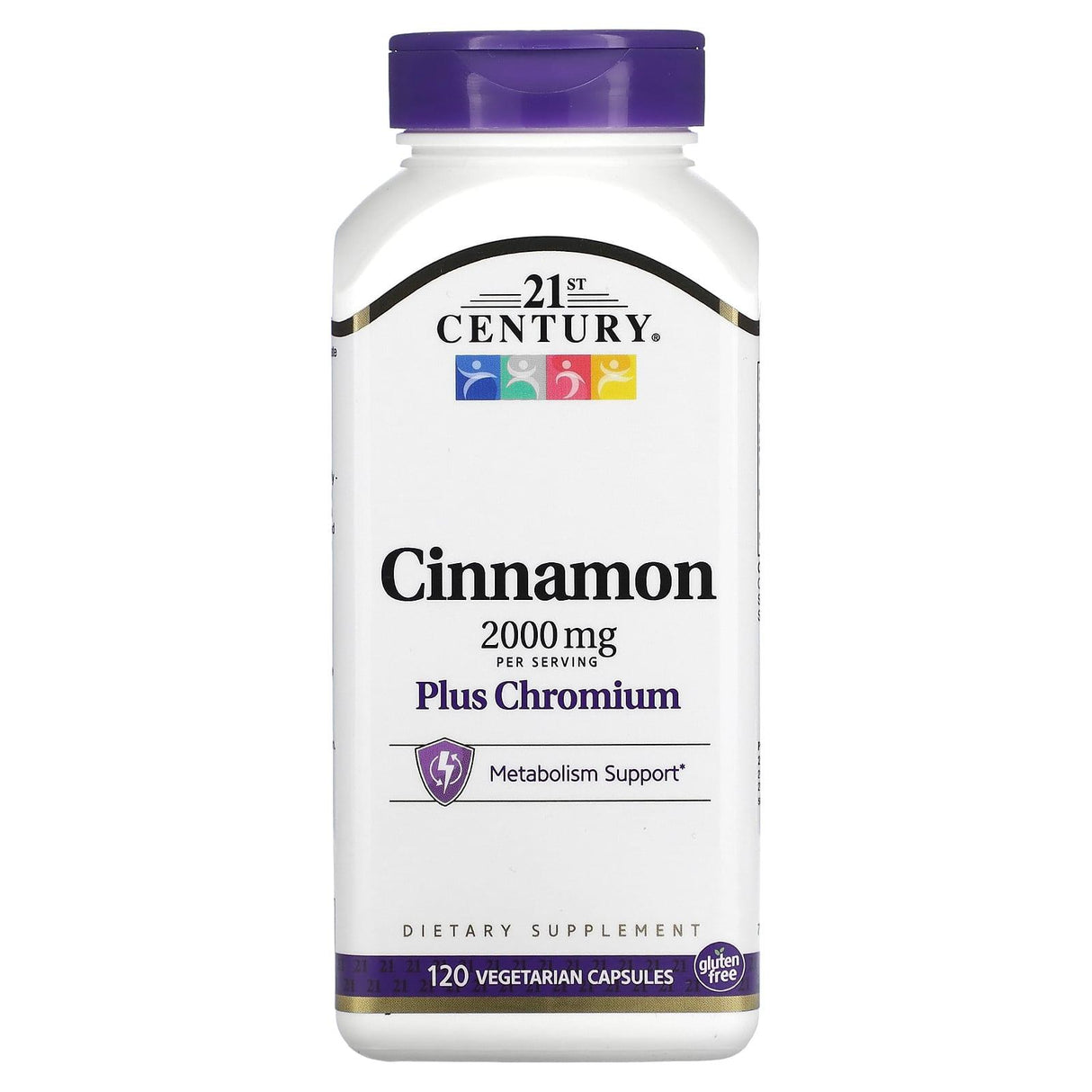 21st Century, Cinnamon Plus Chromium, 2,000 mg, 120 Vegetarian Capsules