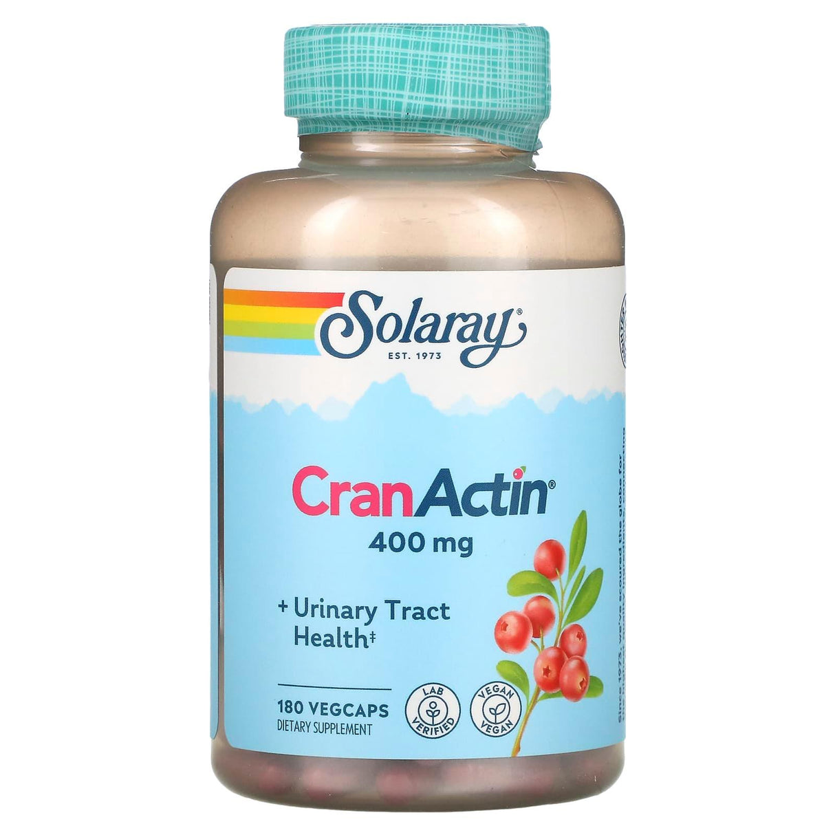 Solaray, CranActin, Urinary Tract Health, 400 mg, 180 VegCaps - Supply Center USA