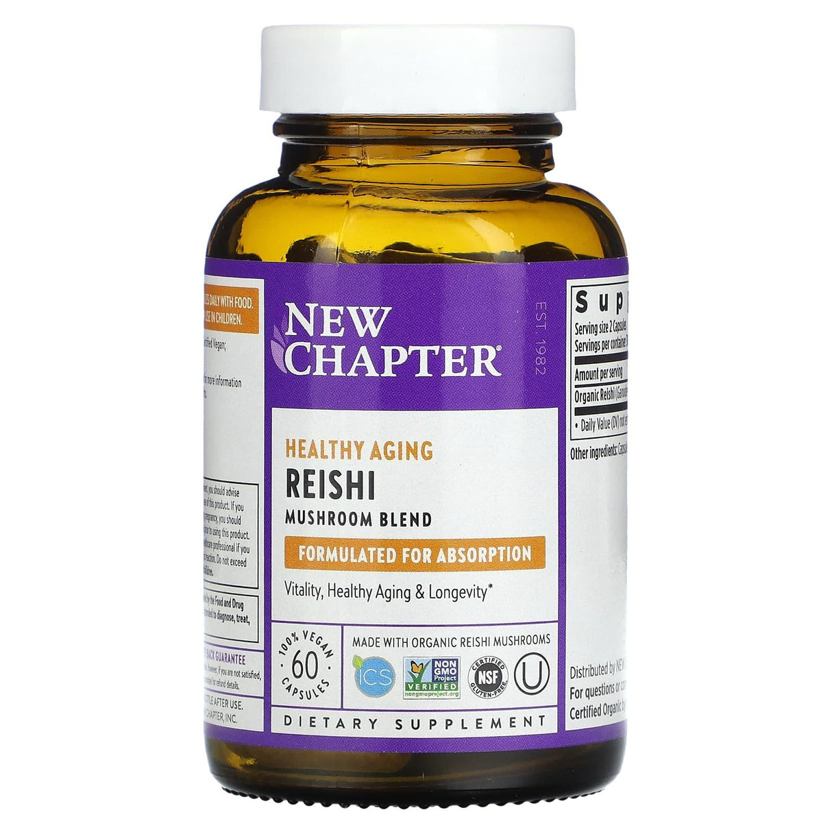 New Chapter, Reishi, 60 Vegan Capsules - Supply Center USA