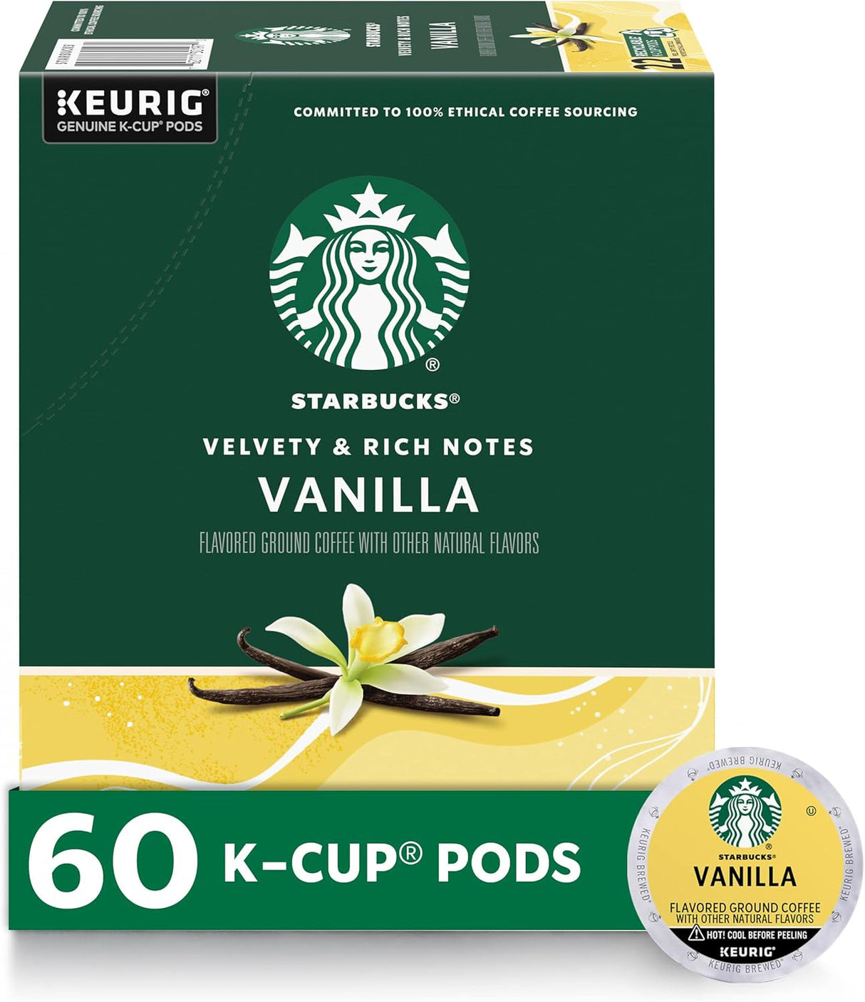 Starbucks K-Cup Coffee Pods, Starbucks Blonde Roast Coffee, Veranda Blend for Keurig Brewers, 100% Arabica, 6 Boxes (60 Pods Total)