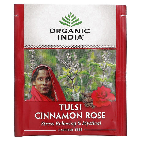 Organic India, Tulsi Tea, Turmeric Ginger, Caffeine-Free, 18 Infusion Bags, 1.2 oz (34.2 g) - Supply Center USA