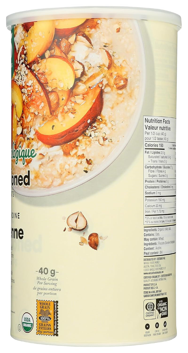 365 by Whole Foods Market, Organic Old-Fashioned Rolled Oats, 42 Ounce