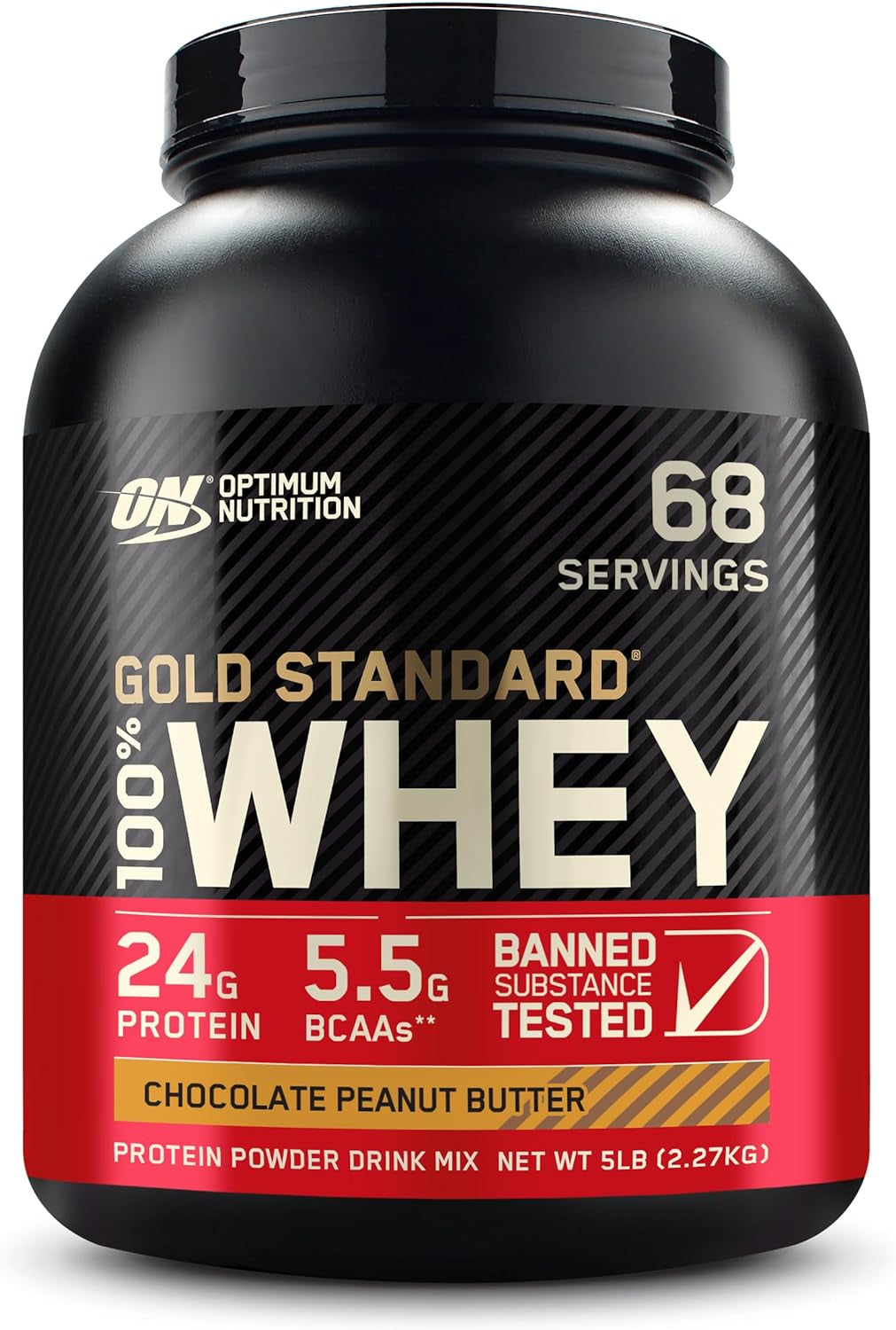 Optimum Nutrition Gold Standard 100% Whey Protein Powder, Double Rich Chocolate, 2 Pound (Packaging May Vary)