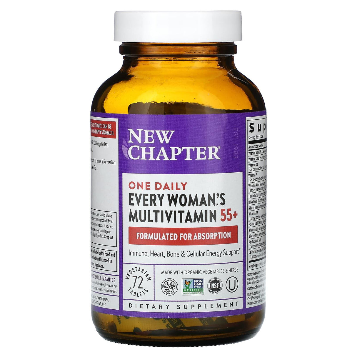 New Chapter, Every Woman's One Daily 55+ Multivitamin, 72 Vegetarian Tablets - Supply Center USA