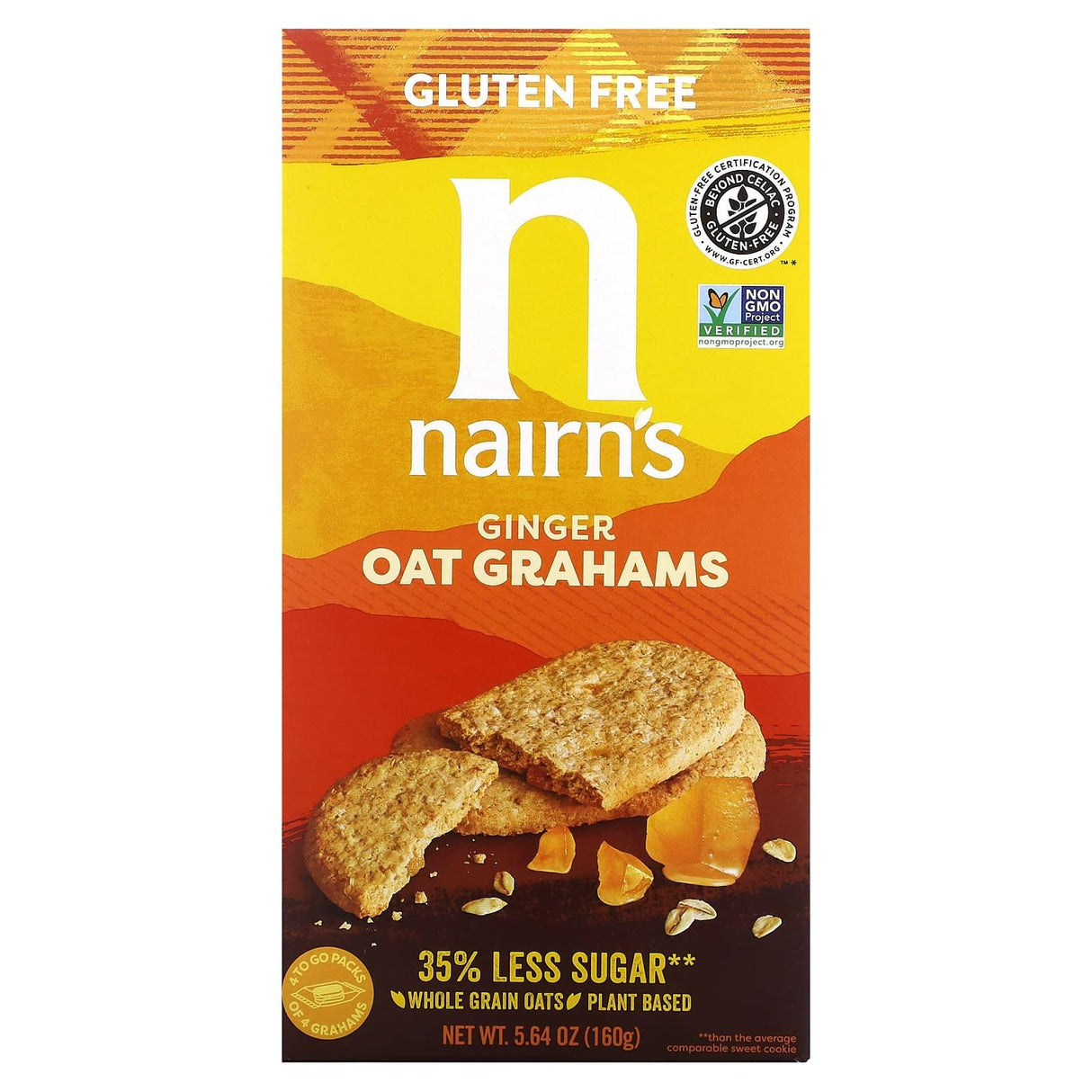 Nairn's Inc, Oat Grahams, Gluten Free, Chocolate Chip, 5.64 oz (160 g) - Supply Center USA