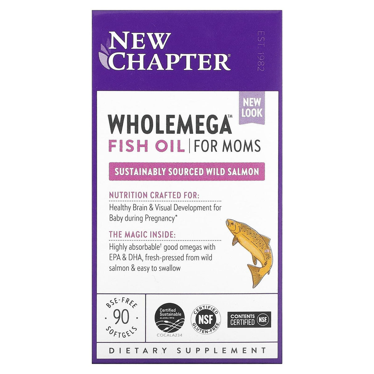 New Chapter, Wholemega Fish Oil for Moms, 90 Softgels - Supply Center USA