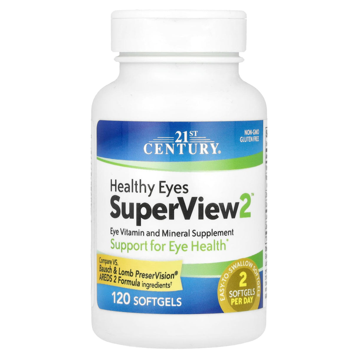 21st Century, Healthy Eyes SuperVision2, 120 Softgels