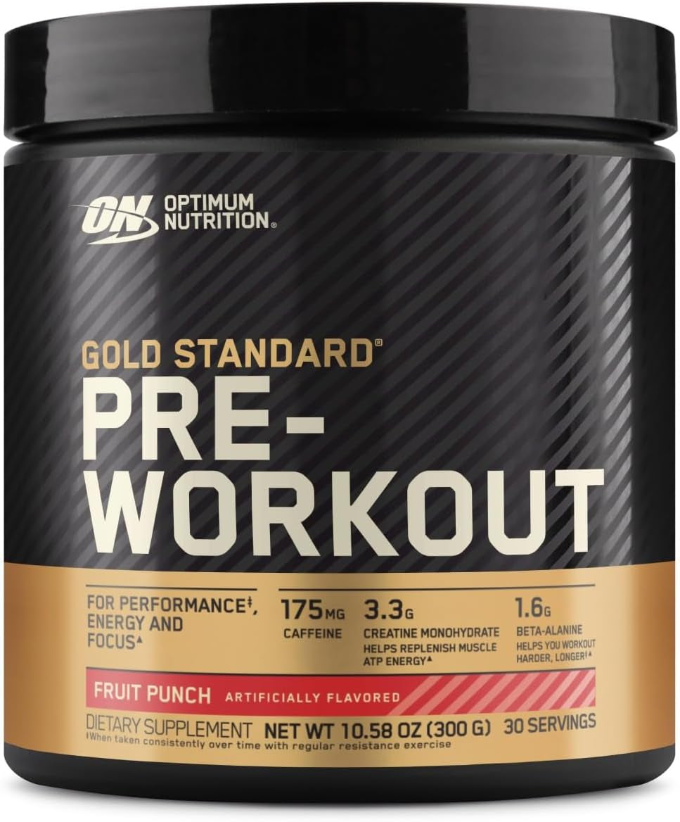 Optimum Nutrition Gold Standard Pre-Workout, Vitamin D for Immune Support, with Creatine, Beta-Alanine, and Caffeine for Energy, Keto Friendly, Blueberry Lemonade, 30 Servings (Packaging May Vary)