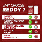 REDDY Superfood Powder: Boost Immunity, Enhance Energy & Vitality, Support Gut Health with 40+ Antioxidants, 20 Fruits & Vegetables, 5 Billion Probiotics - Made in USA - Supply Center USA