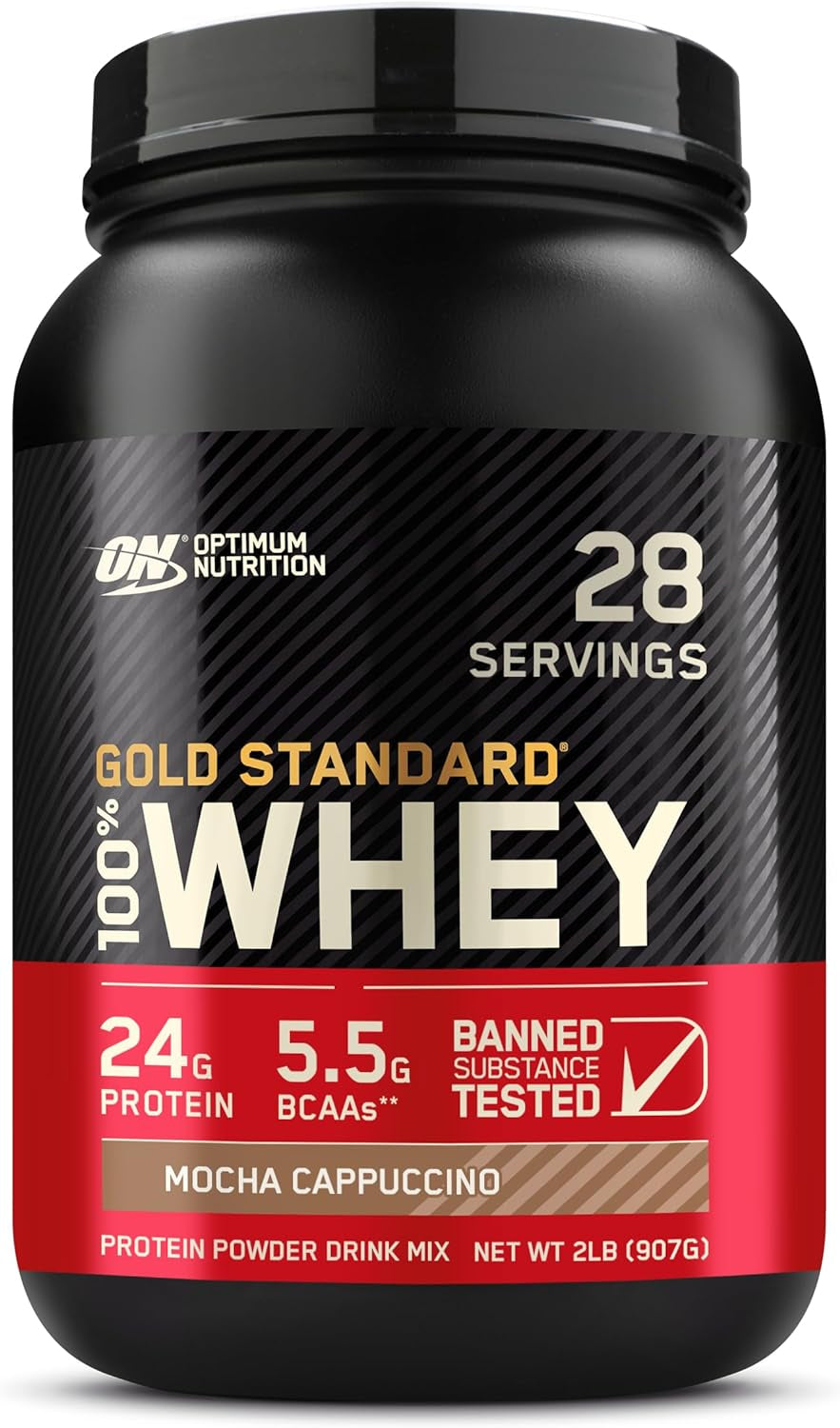 Optimum Nutrition Gold Standard 100% Whey Protein Powder, Double Rich Chocolate, 2 Pound (Packaging May Vary)