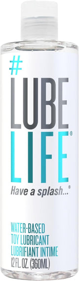Lube Life Water-Based Toy Lubricant, Toy-Safe Lube for Men, Women and Couples, Non-Staining, 8 Fl Oz