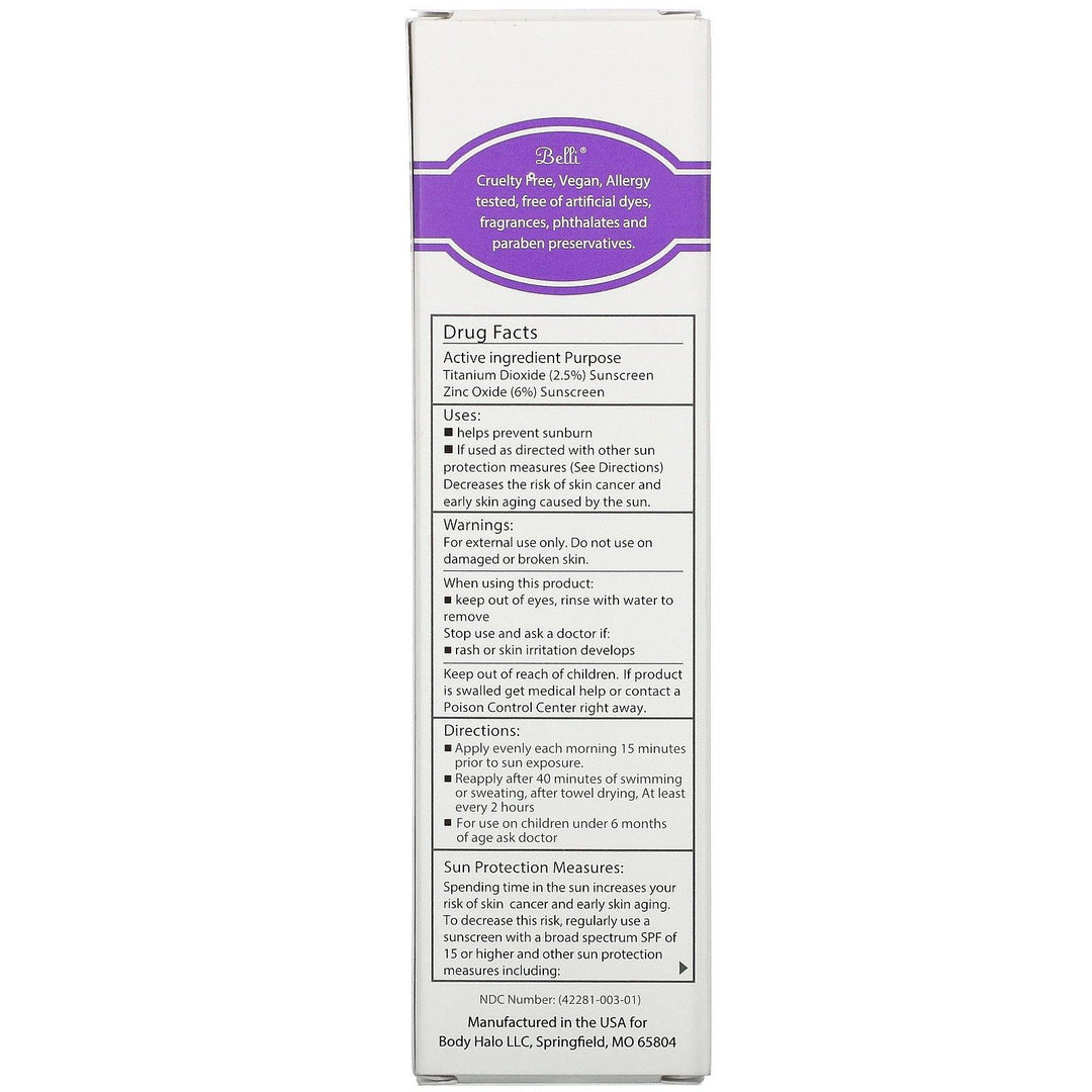 Belli Skincare, Pure Radiance Sunscreen, SPF 30, 1.5 fl oz (44 ml) - HealthCentralUSA