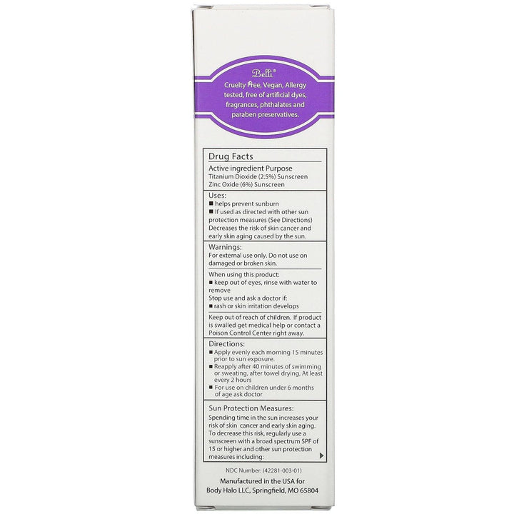 Belli Skincare, Pure Radiance Sunscreen, SPF 30, 1.5 fl oz (44 ml) - HealthCentralUSA