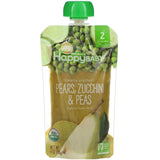 Happy Family Organics, Happy Baby, Organic Baby Food, 6+ Months, Pears, Zucchini & Peas, 4 oz (113 g) - Supply Center USA