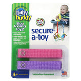 Baby Buddy, Secure-A-Toy, 4+ Months, Pink and Purple, 2 Straps - Supply Center USA