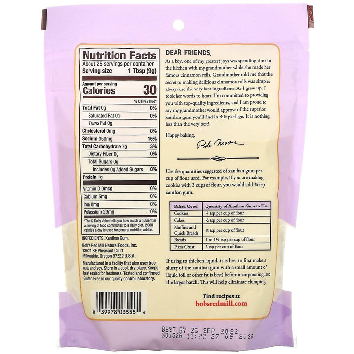 Bob's Red Mill, Xanthan Gum, Gluten Free, 8 oz (227 g) - HealthCentralUSA