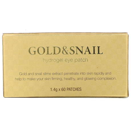 Petitfee, Gold & Snail Hydrogel Eye Patch, 60 Pieces - Supply Center USA