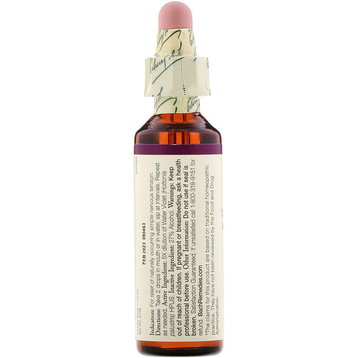 Bach, Original Flower Remedies, Water Violet, 0.7 fl oz (20 ml) - HealthCentralUSA