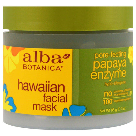 Alba Botanica, Hawaiian Beauty Facial Mask, Pore-Fecting Papaya Enzyme, 3 oz (85 g) - Supply Center USA