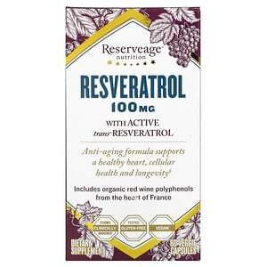 ReserveAge Nutrition, Resveratrol, 100 mg, 60 Veggie Capsules - Supply Center USA