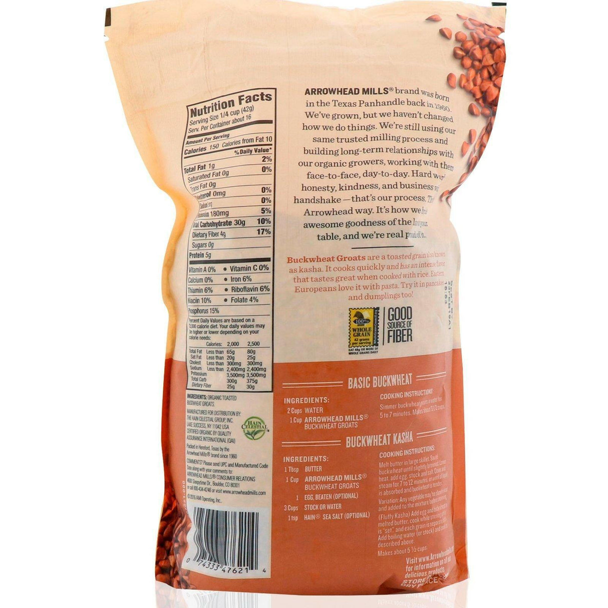 Arrowhead Mills, Organic, Buckwheat Groats, 1.5 lbs (680 g) - Supply Center USA