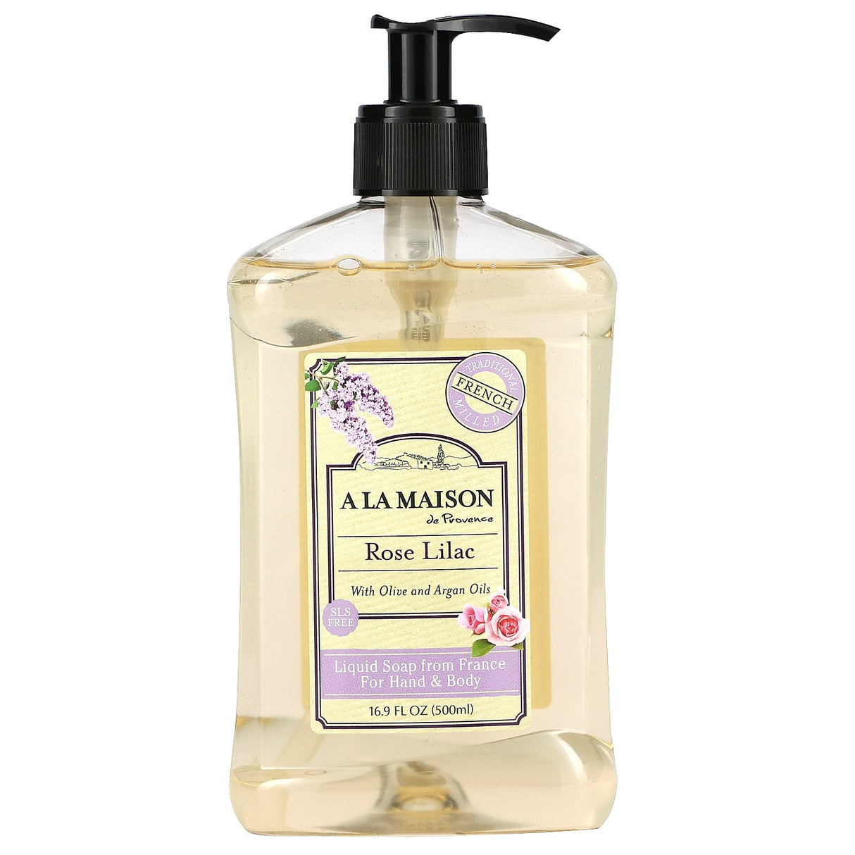 A La Maison de Provence, Liquid Soap For Hand & Body, Rose Lilac, 16.9 fl oz (500 ml)