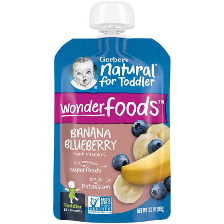 Gerber, Natural for Toddler, 12+ Months, Apple, Pear, Peach with Vitamin C, 3.5 oz (99 g) - Supply Center USA