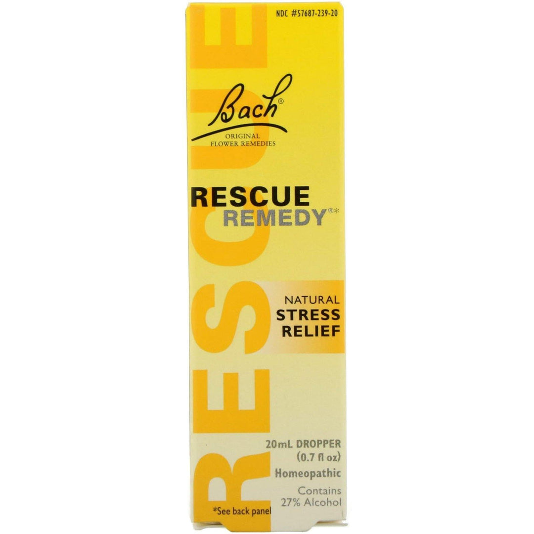 Bach, Original Flower Remedies, Rescue Remedy, Natural Stress Relief, 0.7 fl oz (20 ml) - HealthCentralUSA