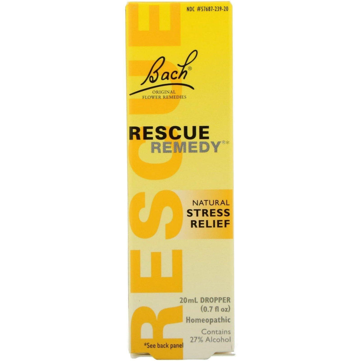 Bach, Original Flower Remedies, Rescue Remedy, Natural Stress Relief, 0.7 fl oz (20 ml) - Supply Center USA