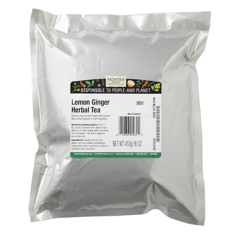 Frontier Natural Products, Lemon Ginger Herbal Tea, 16 oz (453 g) - Supply Center USA