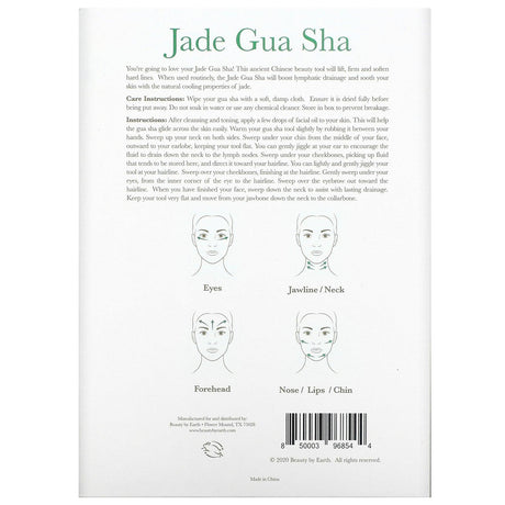 Beauty By Earth, Jade Gua Sha, Scraping Massage Tool, 1 Tool - Supply Center USA