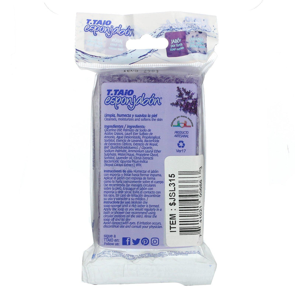 T. Taio, Lavender Soap-Sponge, 4.2 oz (120 g) - HealthCentralUSA