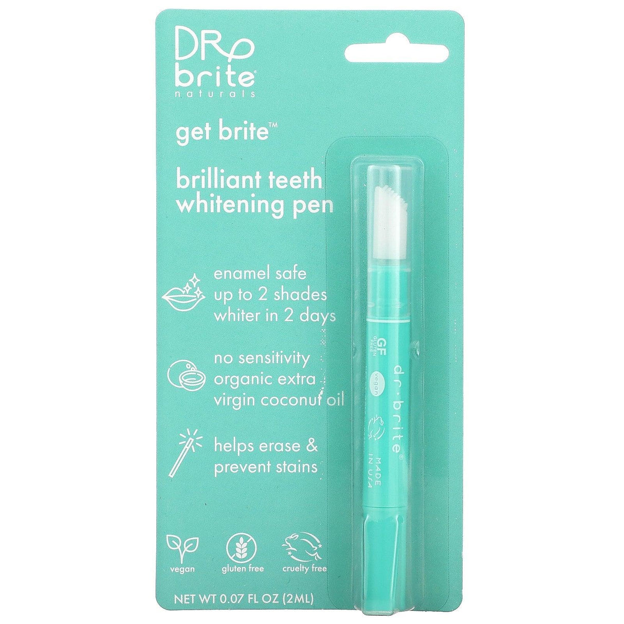 Dr. Brite, Gel Brite, Brilliant Teeth Whitening Pen, 0.07 fl oz (2 ml) - Supply Center USA