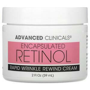 Advanced Clinicals, Encapsulated Retinol, Rapid Wrinkle Rewind Cream, 2 fl oz (59 ml) - Supply Center USA