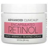 Advanced Clinicals, Encapsulated Retinol, Rapid Wrinkle Rewind Cream, 2 fl oz (59 ml) - Supply Center USA