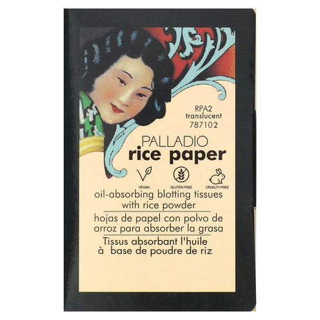 Palladio, Rice Paper, Oil-Absorbing Blotting Tissues, Natural RPA3, 40 Tissues - Supply Center USA