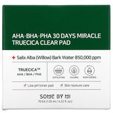 SOME BY MI, AHA/BHA/PHA 30 Days Miracle Truecica Clear Pad, 70 Pads, 4.22 fl oz (125 ml) - Supply Center USA