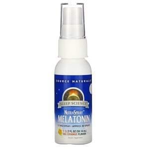 Source Naturals, Sleep Science, NutraSpray Melatonin, Orange Flavor, 1.5 mg, 2 fl oz (59.14 ml) - Supply Center USA