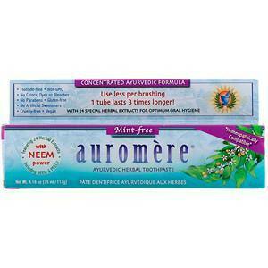 Auromere, Ayurvedic Herbal Toothpaste, Mint-Free, 4.16 oz (117 g) - Supply Center USA