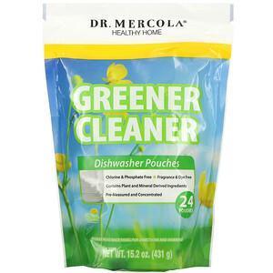 Dr. Mercola, Greener Cleaner, Dishwasher Pouches, 24 Pouches, 15.2 oz (431 g) - Supply Center USA