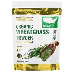 California Gold Nutrition, Superfoods, Organic Wheat Grass Powder, 8.5 oz (240 g) - HealthCentralUSA