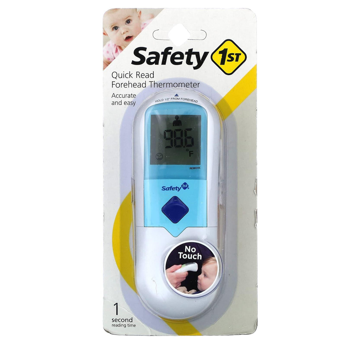 Safety 1st, Quick Read Forehead Thermometer, Artic Blue-White, 1 Thermometer - Supply Center USA