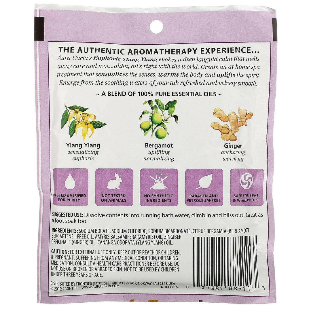 Aura Cacia, Aromatherapy Mineral Bath, Euphoric Ylang Ylang, 2.5 oz (70.9 g) - HealthCentralUSA