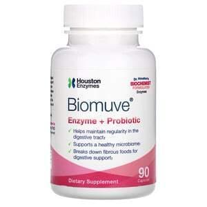 Houston Enzymes, Biomuve, Enzyme + Probiotic, 90 Capsules - Supply Center USA