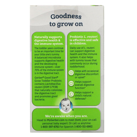 Gerber, Good Start, Grow, Toddler Digestive & Immune Support Probiotic Ages 1+, 30 Single Serve Packets - Supply Center USA