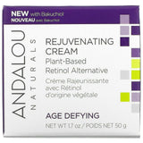 Andalou Naturals, Rejuvenating Cream, Plant-Based Retinol Alternative, Age Defying, 1.7 oz (50 g) - Supply Center USA