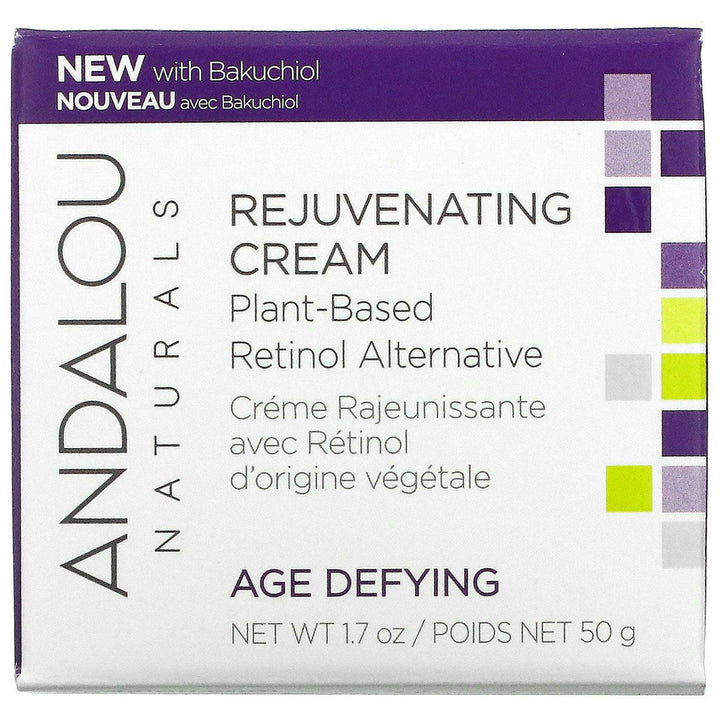 Andalou Naturals, Rejuvenating Cream, Plant-Based Retinol Alternative, Age Defying, 1.7 oz (50 g) - HealthCentralUSA